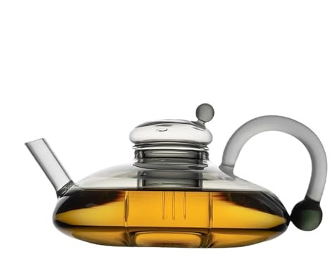 Yaztauho con infusores, hervidor eléctrico de vidrio con asa, para perder té/café ()