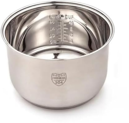 Quixpszto 304 Stainless Steel Thickened Rice Cooker Inner Bowl 5L,Compatible For Zojirushi NS-WSC10 Multicooker Like A Native