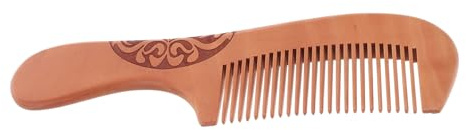 VICASKY Pettine in Legno Portatile Manico lungo Antistatico Pettine Liscio per Chioma Lunghi e Barba per Uso Quotidiano da Viaggio per Uomo e Donna