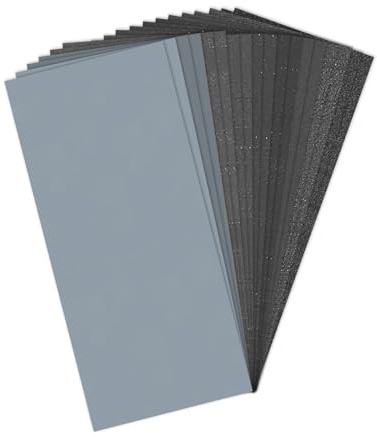 18Pcs Sandpaper Set, 400 to 5000 Grit Fine Sand Paper, Wet and Dry Sandpaper, Multi Grit Sand Paper for Wood, Walls, Glass, Plastic, Home Improvement and Car Paintwork Sanding
