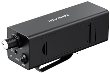 Melonare Portable Wired in-Ear Monitor Amplifier, Headphone Amp with XLR/TRS Inputs, Mono/Stereo Mode & One‑Touch Mute Control, in-Ear Monitor System for Drummer, Band, Studio (WM-1)