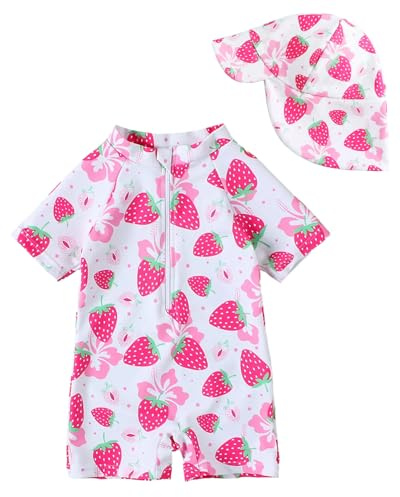 WYTbaby Baby Swimsuit One Piece Toddler Swimming Costume Long Sleeve Uv Protective for Baby Boys Girls 6-12 Months