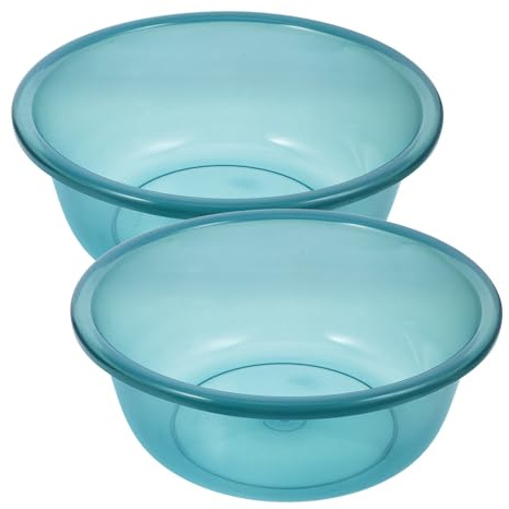 BCOATH Lavabos en Plastique Lot de 2 pour Nettoyage Visage et Pieds, Usage Salle de Bain et Rangement Produits