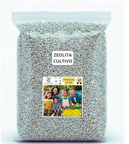 OLD TERRA NATURAL Zeolita Premium 1kg | Sustrato Mineral 100% Natural para Bonsái, Plantas y Huerto | Acondicionador de Suelo Que Retiene Agua y Nutrientes, Mejora el Drenaje y la Aireación de Raíces