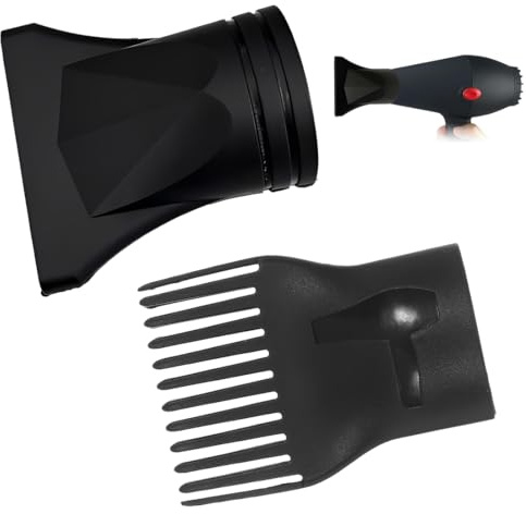 KAFZEL 2 Pezzi Diffusore universale capelli, Beccuccio phon universale, Diffusore phon univer-sale, Per Styling Professionale Per Parrucchieri Compatibile Con Ph-on Universali, Facile da usare