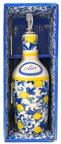 DIVINA Huilier bleu Zagara SF331 - Huilier en céramique décorée avec emballage