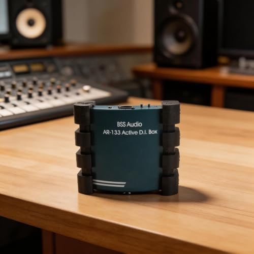 Professional Audio Active DI Box: High-Impedance Converter | Aluminum Alloy, Compact Blue Design for Live Stage Studio
