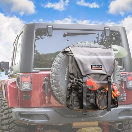 ALL-TOP Borsa per rifiuti per pneumatici di scorta, resistente per camion, per camion, camion, SUV o auto, adatta per pneumatici fino a 100 cm (grigio rinoceronte)