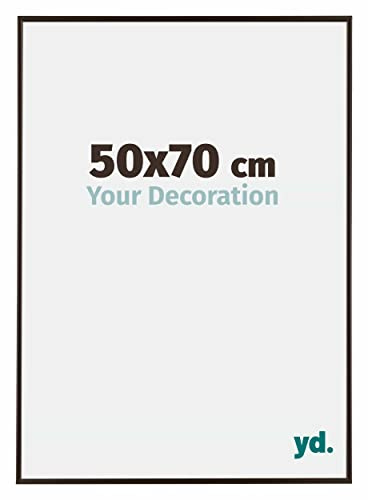 Your Decoration - Bilderrahmen 50x70 cm - Antrazit - Bilderrahmen aus Kunststoff mit Acrylglas - Antireflex - 50x70 Rahmen - Evry
