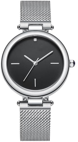 rorios Damen Uhren Wasserdicht Analog Quarz Armbanduhr mit Mesh Edelstahlarmband Minimalist Damen Uhr Mode Uhren für Frauen Mädchen