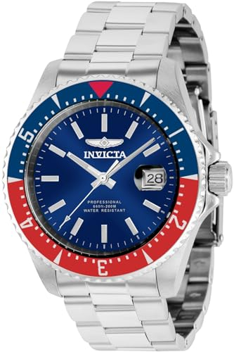 Invicta Pro Diver 36784 Herren Uhr - Wasserdicht - Analog - Automatikuhr - Edelstahl mit blauen zifferblat - 44mm