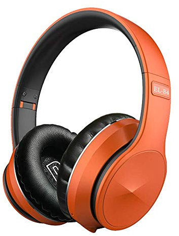 ADITAM Casque sans Fil, système Bluetooth 5.0 Distance de détection de 10 mètres Casque sans Fil et Filaire pour téléphones Mobiles, tablettes, Ordinateurs Portables, etc,Orange Double The Comfort