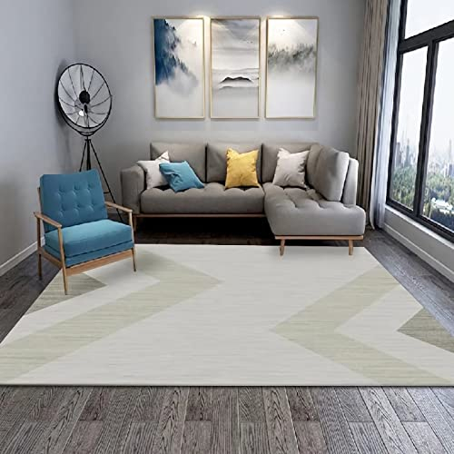 Teppich Wohnzimmer möbel,Langlebiger, Waschbarer Teppich, Schwarz, Grün, Gelb, Geometrisches Design jugendzimmer,bettumrandung Teppich 200x300cm