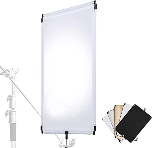 35 x 47/90 x 120cm Lichtreflektor 5-in-1, tragbarer, zusammenklappbarer Diffusor mit Tasche für Foto- und Videostudioaufnahmen - transluzent, Silber, Gold, weiß und schwarz