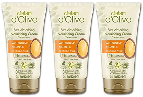 3x Dalan d´Olive - Arganöl - Pflegecreme - 60 ml - Tube