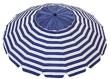 Creaciones Llopis Sombrilla Playa Grande Antiviento 240 cm., 220 cm. y 200 cm. (200 cm., Marinera)