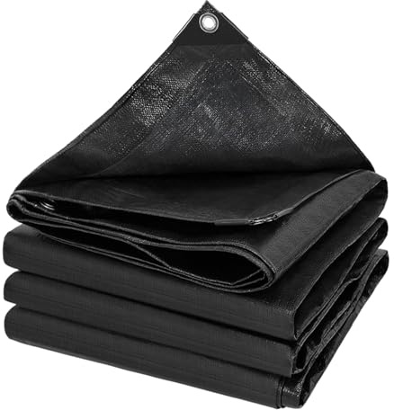 LSFYYDS Lona Negra Tarpaulin Impermeable Protector Solar Aislamiento Térmico Gruesa Exteriores Sombrilla Lluvia Tarp(Size:2x5m)