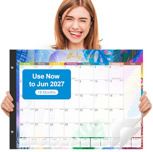 Gannyfer Großer Tischkalender 2025–18 Monatskalender Januar 2025 – Juni 2026, 55,9 x 43,2 cm, Schreibtisch-Pad-Kalender, Bürobedarf, perfekt für die Planung und Organisation in Ihrem Zuhause, in der | 55,9 x 43,2 cm Schreibtisch-Pad-Kalender 2027, Bürobedarf, perfekt für die Planung und Organisation in Ihrem Zuhause
