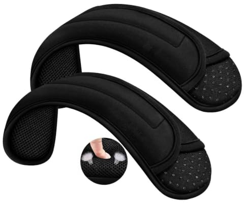 ZINZ 2-Pack Universal Shoulder Pad with Ultra Thick Cushion for Bag Luggage Bag Crossbody, Plus Long & Anti-Slip & Breathable,Black