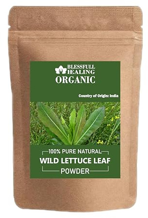 Blessfull Healing Organic Wild Lettuce Leaf Powder 100% Pure Natural 100 Gram / 3.52 oz