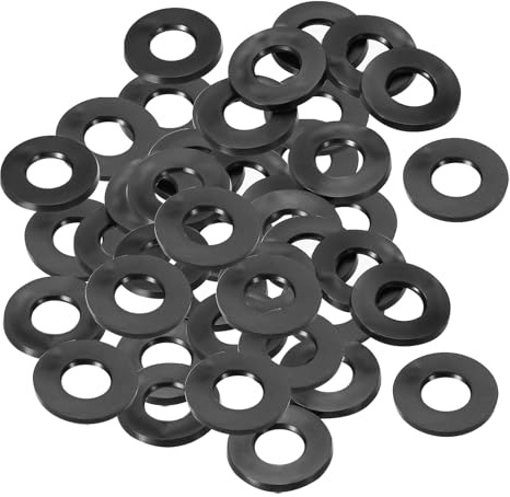 PATIKIL Arandela Plana de Goma M8, Paquete de 120 Unidades 8mm ID 18mm OD 3mm de Grosor Junta Espaciadora de Sellado para Grifo Tubería Manguera de Agua Perno de Fijación, Negro