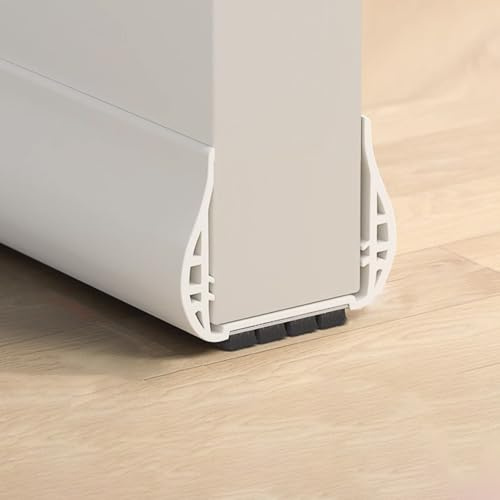 Balai de porte antiparasitaire pour porte intérieure, suppression du bruit avec brosse d'étanchéité à 4 couches, fond en PVC, 8 chambres d'isolation acoustique