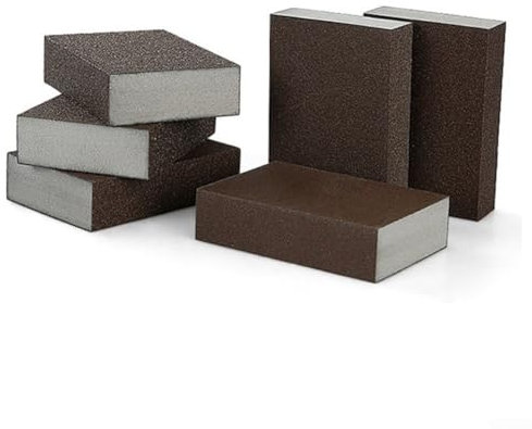 Schleifschwämme mit waschbarer Körnung 60320, 2 Stück, Schleifschaum-Sandblöcke für Holz, Metall, Polieren (2 Stück Körnung 240)