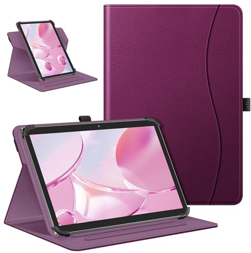 Fintie Tablet Hülle Universal für 9/ 10/ 10.1/ 11 Tablet | 360 Grad drehbar Schutzhülle für Whitedeer/AWOW/Laptok/TABWEE, Lila