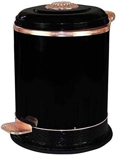 LoiYtrd Pattumiera Pattumiera Vintage Pattumiera Nera Pattumiera for la casa Soggiorno Pedale Pattumiera Hotel Cafe Pattumiera(10L)