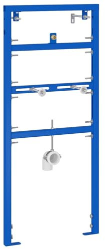 vidaXL Industrial Basin Frame - Blue Steel Urinal Mount for Modern Bathrooms - 50 x 113 x 3 cm - Supports Urinals/Basins/Bidets
