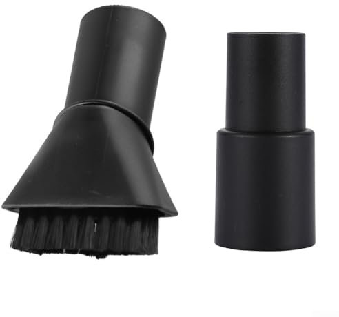 Set di spazzole per aspirapolvere Karcher 2.863-221.0, compatibile con modelli WD 2 WD 3 WD 4 WD 5, doppie testine per pulizia interni auto, tappezzeria, cruscotto, adattatore da 32-35 mm (nero)
