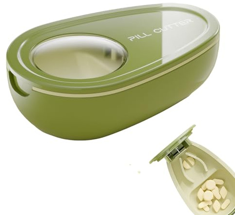 Cortador De Píldoras - Medicine Dispenser Cutter, Pequeña Trituradora De | Divisor De Tabletas | Herramienta De Medicina De Bolsillo De Viaje Portátil, Trituradora Y Cortador De Píldoras, Accesorio De