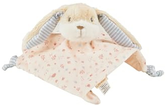 Sterntaler Schmusetuch S Hase Hanni - Kuscheltuch aus weichem Flausch - Baby & Kinder Schnuffeltuch zum Greifen & Entdecken - Plüschtier mit Rassel für zu Hause & unterwegs, ab Geburt, quarzrosa