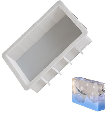 Moules rectangulaires en silicone pour fabrication artisanale de serre-livres et présentoirs de table uniques - Grands moules en silicone pour moulage de résine