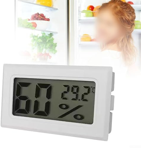 Monitor digital de temperatura y humedad, termómetro higrómetro LCD compacto para control de clima interior, portátil, mini medidor de habitación para invernadero