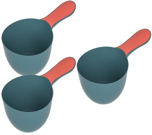 ERINGOGO Lot de 3 Louches de Bain en Plastique Vert Foncé Seau à Eau Bain Tasses Polyvalentes Sauna Outil Léger et Réutilisable pour Bébé et Garçon et Filles Ergonomique et Pratique