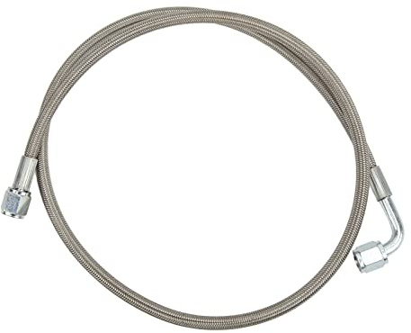 Ausla Turbo-Ölzuleitung, Geflochtener Schlauch aus Edelstahl, 90 Grad und Gerade Enden, Einfache Installation für Turbolader-Anwendungen (36 Zoll)