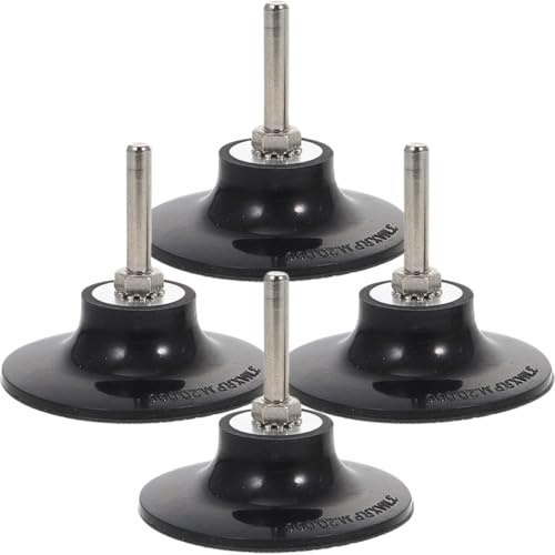 Generisch 4 Stück Scheibenhalter 69mm für Bohrmaschinen Rolle Lock Scheibenhalter aus Aluminium mit Abnehmbarem Verzinktem Stahl Schleifscheibenadapter für Polieren Sandstrahlen