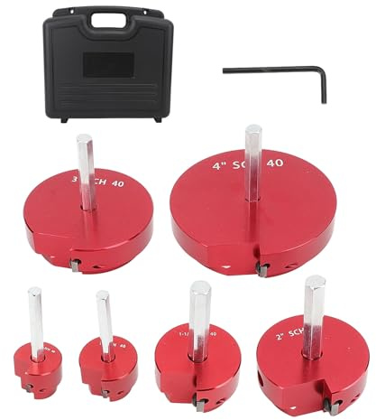 Herramienta de escariador de tuberías de PVC Escariadores profesionales de instalación de tuberías de plástico Kit de 6 piezas para limpieza de tuberías de agua de drenaje de