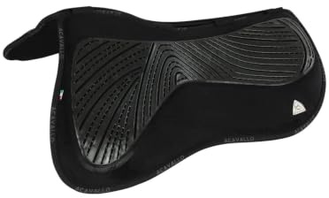Acavallo Spine Free Gel & Memory Foam Half Pad. Stoßabsorbierend & Wirbelsäulenkanalfrei, schwarz