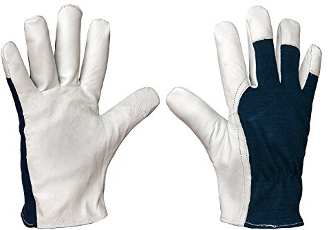 Consorte 12 Paar Gr. L Arbeitshandschuhe Sicherheitshandschuhe Mechanikerhandschuhe Leder (R315-12)