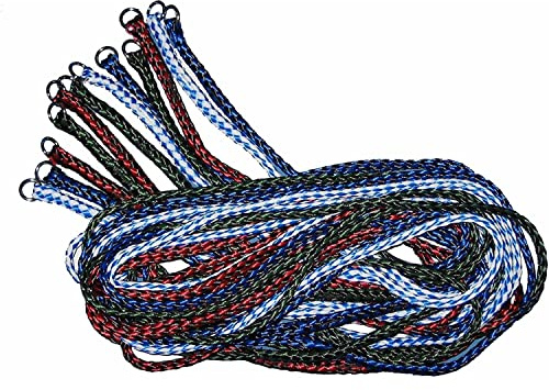 Downtown Pet Supply Braided Poly Slip Lead Dog Leash, 24 Pack, 5' Long - Universal Dog Slip Leash with Metal O Ring - Great for Groomers, Shelters, Rescues, Vets, or Doggy Daycares