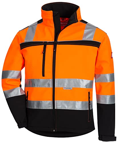 NITRAS Motion Tex Viz 7170 Giacca di avvertimento - Giacca Softshell in colore di avvertimento per il lavoro - Arancione neon - XL