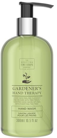 Scottish Fine Soaps - Gardner's Therapy Hand Wash - Vegan Liquid Soap Infused with Tea Tree Oil - 300ml