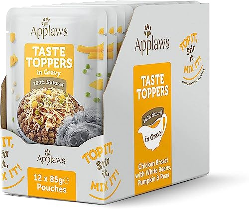 Applaws 100% Naturale – Cibo Umido per Cani, Pollo con Verdure in Salsa, 12 x 85g Bustine