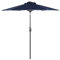 Alfresia 2 Metre Parasol - Round with Push Button Tilt, Outdoor Table Parasol Umbrella with Crank Handle, Garden Patio Sun Shade, Blue, Easy Assemble