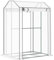 Outsunny Invernadero de Jardín Vivero Casero con Puerta Enrollable Cubierta de PE y Marco de Metal para Cultivos Plantas Tomates Terraza Patio 100x80x150 cm Transparente Blanco