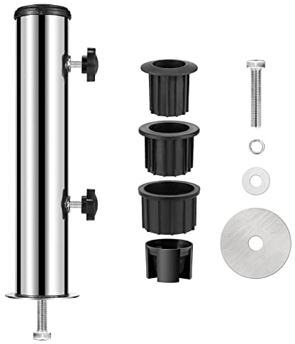 SLIIMU Supporto Tubolare in Ferro zincato Ø 58 mm Tubo di Ricambio per Base ombrellone in graniglia Cemento