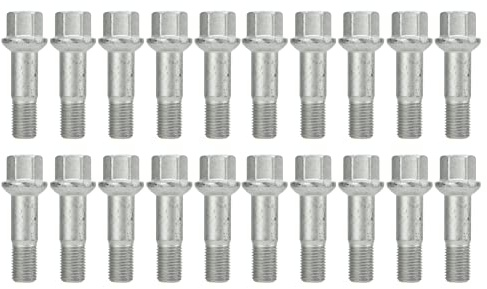 Bediffer Lot de 20 Boulons de Roue, 17 Mm Hex M14 X 1,5 0009905307 Longueur 67 Mm de Remplacement pour ‑ ML350 S500 GLK350 S550 CL500 GL450, Roues et Accessoires