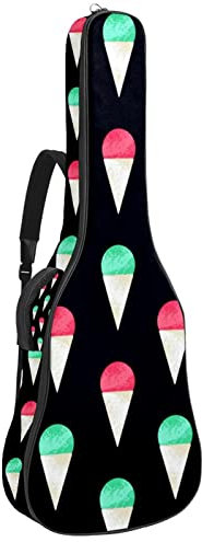 Akustikgitarre Tasche Wasserdicht Gitarre Rucksack Dicke Weich Gepolstert Herz Krone Prinzessin Weiß Konzertgitarre Tasche, Farbe5, 42.9x16.9x4.7 in, Taschen-Organizer